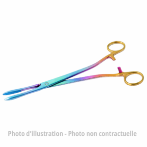 pince longuette de chéron en titane droite de 24cm de long. Réutilisable
