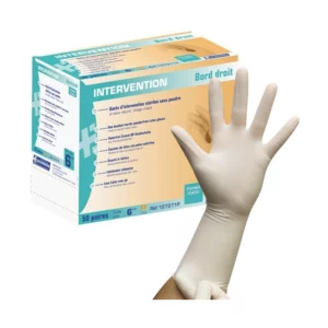 Gants d'intervention en latex stérile et non poudrés 50 paires
