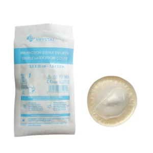 protège-sonde endocavitaire Krystal Cover, protection en latex stérile en boîte de 100 unités