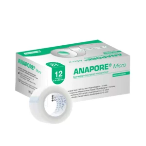 Sparadrap microperforé sans dévidoir Anapore 5m x 2,5cm, 12 rouleaux par boite