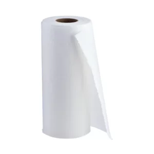 Bobine d'essuie-mains ouate de cellulose blanche à dévidage latéral 25x38cm 150 formats 2 plis 18gr/m² 24 rouleaux